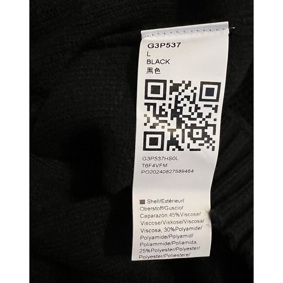 fringed pullover mock neck sleeveless sweater  Black Unbranded size large - Picture 7 of 9